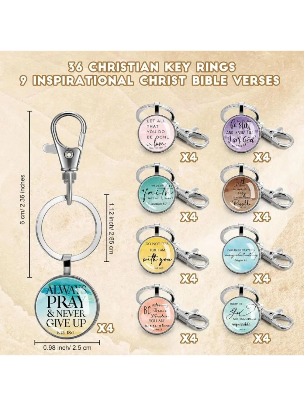 Stylish Keychain Set for Women & Men - Perfect Gift, Bulk Buy, Trendy